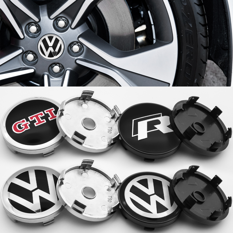 Volkswagen 4pcs 60mm Carro Modificação Hub Capa Centro Para BORA Golf Polo Passat Sagitar Santana Lavida Lamando Tharu Acessórios Carros