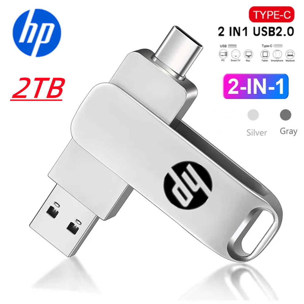 pendrive De metal OTG De 2 Tb 1 512 Gb 256 128 64 32 16 Tipo-c USB Duplo Flash Drive Andrio De Alta Velocidade