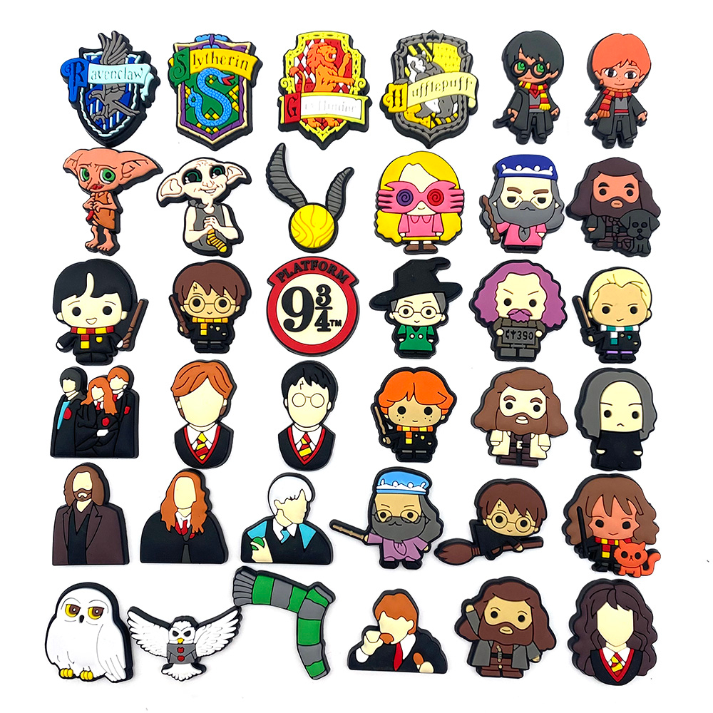 MEIDJ Encantos De Sapato  37 Decorações de Desenho Animado PVC Acessórios com Botão