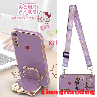 Capinha Motorola G8 PLAY CAPA MOTO G8 POWER Softcase silicone Galvanizado À Prova De Choque Corda Pendurar No Pescoço Em Cruz Meninas Com Capa De Cordão Novo design DDDWDKT01