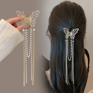 Arco de Tassel Dourado Coreano High-End Feel Hollow Out Grampo de Moda Elegante