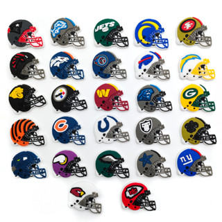 Jibtz Fofo Para Croc the Rugby Helmet Series Shoe Charms Acessórios De PVC Com Pinos