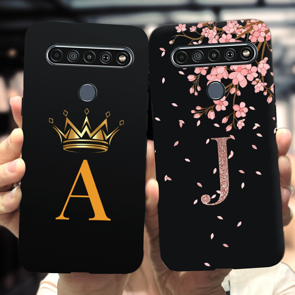Para LG K41S K41S K51S 2020 Estojo Moda Coroa Cartas Da Capa Traseira Do Telefone LGK41S K 41S 51S LGK51S LM-K410 Concha
