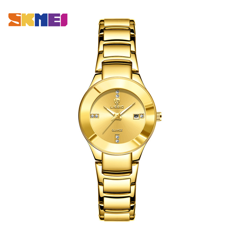 Relógio Oficial De Quartzo SKMEI Moda Feminina Relógios De Pulso De Luxo À Prova D'água Femininos Para em Oferta na Shopee
