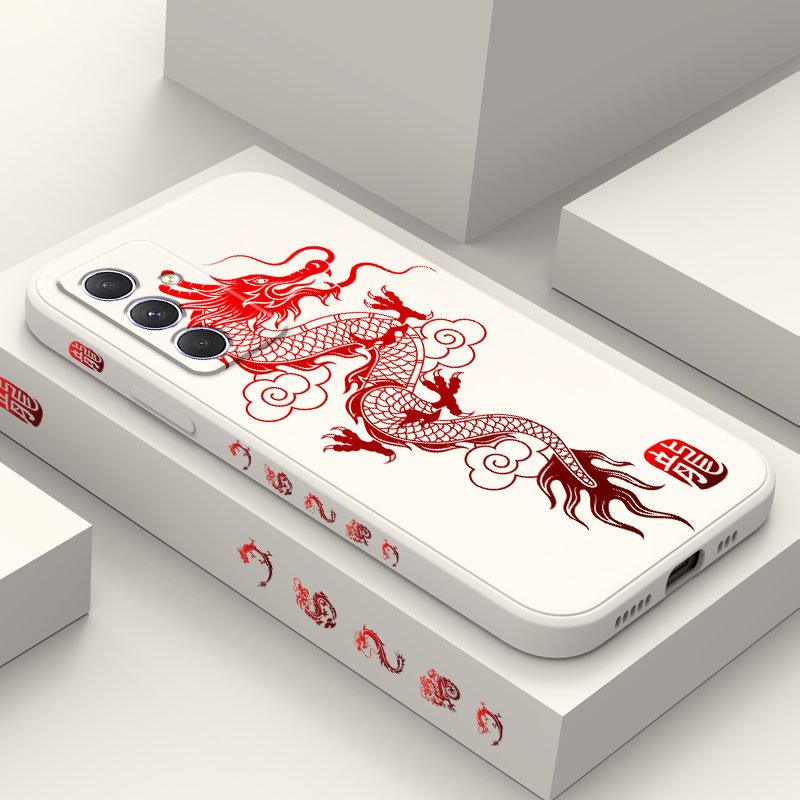 Capa De Telefone Dragon Capítulo Para Samsung Galaxy A54 A34 A24 A14 A04 A04S A04E 4G 5G Silicone Líquido Padrão Lateral