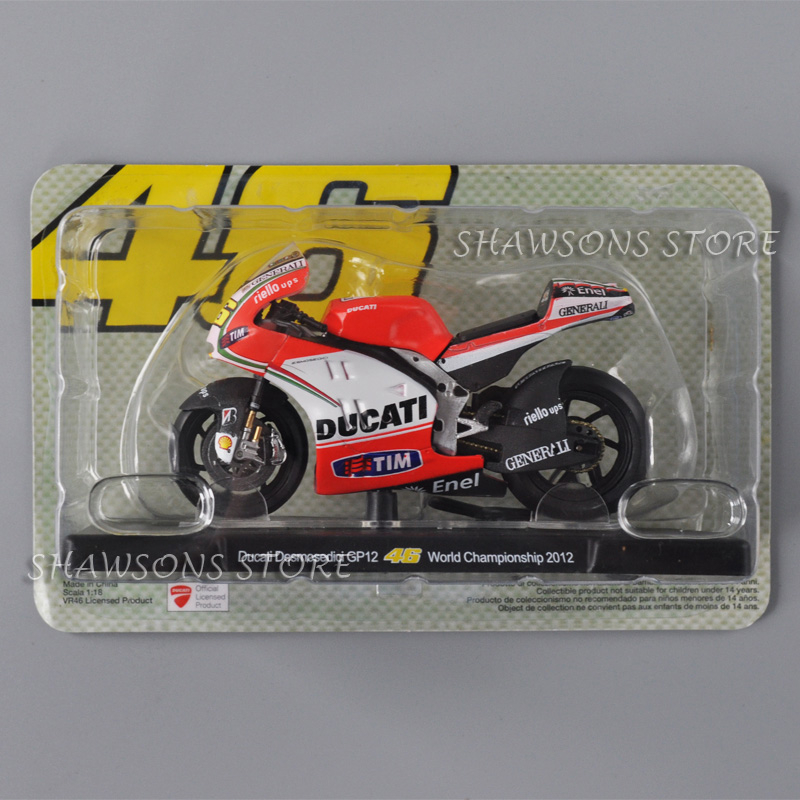 Modelo De Motocicleta Fundido Em Escala 1 : 18 , Brinquedo Ducati Desmosedici , Réplica Miniatura Defeito