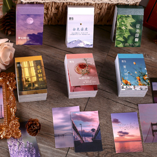 Journamm 50 Unidades/Pacote Suprimentos De Papel Paisagem Adesivos Kawaii Junk Journal Decoração Artesanato Papelaria em Oferta na Shopee