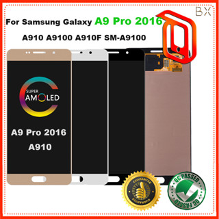 Tela LCD Original AMOLED Para SAMSUNG Galaxy A910 A9 Pro 2016 A9100 A910F