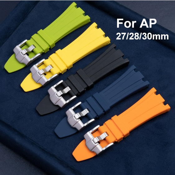 27mm 28mm 30mm Pulseira De Borracha Para Relógio AP Royal Oak Offshore Series Reposição Silicone Soft Women's Bracelet Watch Accessories