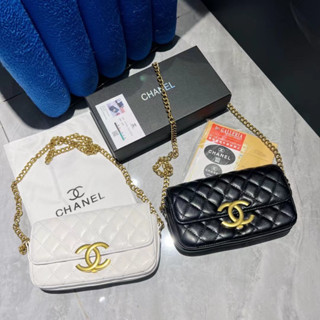 Bordado Clássico com Diamante Saco Pequeno Quadrado, Saco em Corrente Diagonal