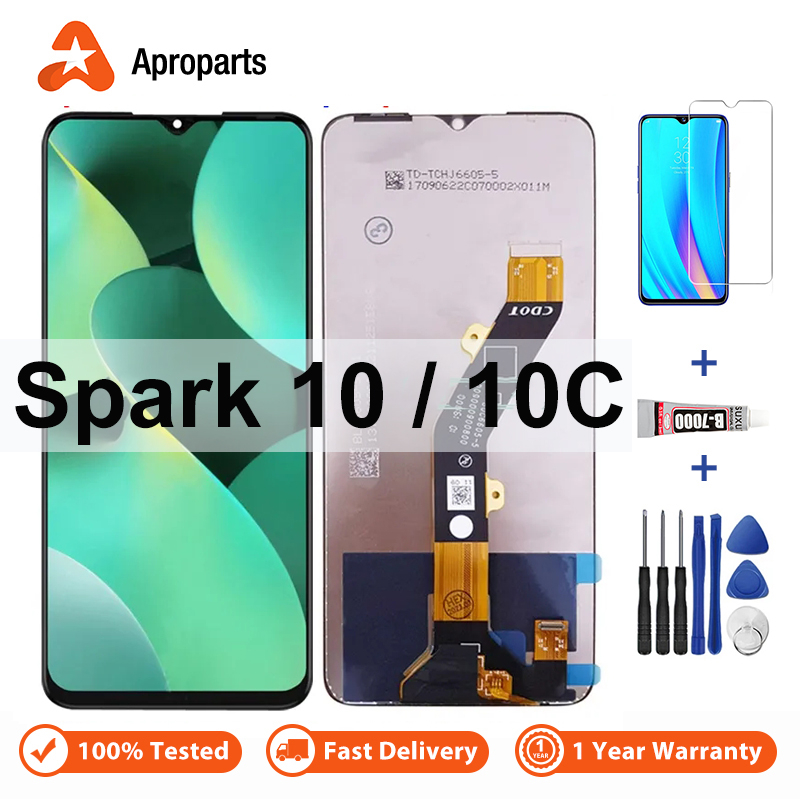 LCD Para Tecno Spark 10 10C KI5k Spark10 KI5q 5G KI8 Display Tela De Toque Digitador Assembléia Peças Reparo