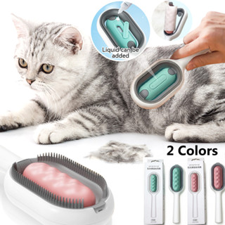Pente Para Cães Gatos Animais De Estimação Com Tanque De Água Escovas De Depilação De Dupla Face Limpar E Remover Pêlos Massagem