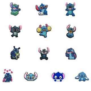 10PCS Crocs Jibbitz Stitch Shoes Charms Cartoon Styles Decorações Em PVC Encantamentos Adequados Para Sandálias Mulas & Tamancos