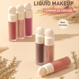 Destacador De Contorno Do Blusher Líquido Matte Maquiagem Natural Lisa Multifuncional À Prova D