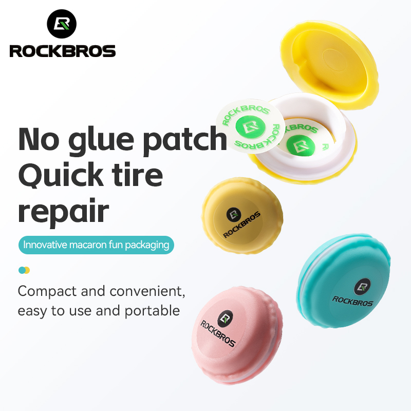 Rockbros Bicycle Tire Patch Kit Bicicleta De Estrada Mtb Cola Auto-Adesiva Acessórios Para Bicicletas De Reparo De Tubo Interno em Oferta na Shopee