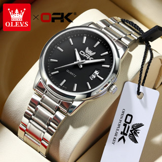 OLEVS 6010 Relogio Relógios Masculinos Luxo Prova Da água Original Dourado Esportivo De Aço Cronógrafo Quartzo