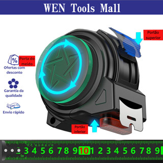 WEN Ferramentas Auto Fita Metrica Fita Fluorescente Trena 10 Metros Profissional Fita de Medida Corporal