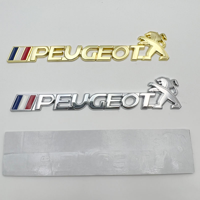 peugeot Adesivo Metálico 3D Para Decoração De Carros Decalque Lateral Da Porta Guarda-Lamas , Do-Malas Acessórios