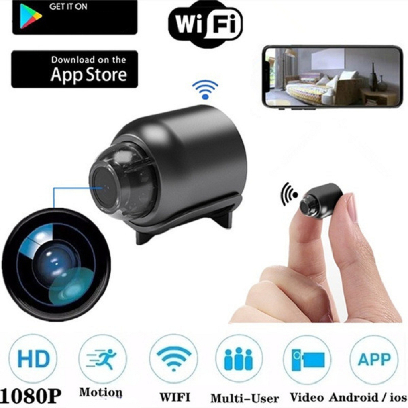 Mini Câmera De Vídeo Wifi Sem Fio Visão Noturna Micro Ip