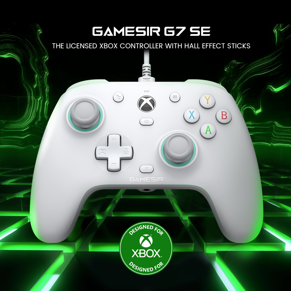 Gamesir G7 SE Controle de Jogos Cabo com fio Xbox Série X, Xbox Série S, Xbox One, Haste de controle para PC ALPS, Painel Substituível