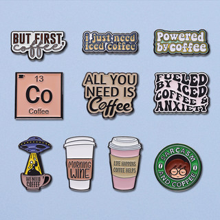 Criativos Alfinetes De Café Esmalte Pins De Funny Need Coffee Brooch Texto Copo Pin Lapela Crachás Cartoon Jóias Presente Para em Oferta na Shopee