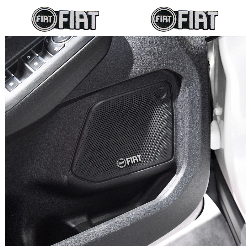 4pcs/10pcs Adesivos De Alumínio Para Áudio Automotivo Amplificadores Carro Fiat 500 Punto Stilo Ducato Palio Bravo Doblo Panda Li em Oferta na Shopee
