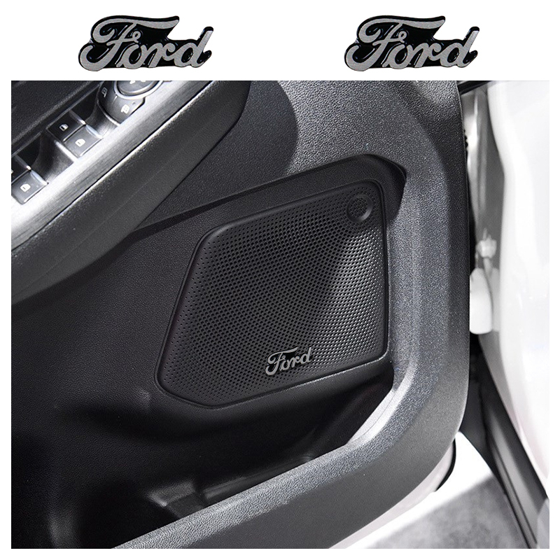 4pcs/10pcs Adesivos De Alumínio Para Áudio Automotivo 3D Logotipo Do Carro Vídeo O Ford Kuga Fiesta Focus Mondeo Mk1 Mk2 Mk3 St Acessórios