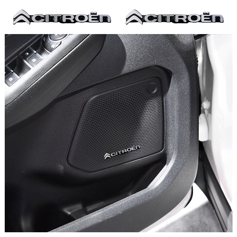 4pcs/10pcs Adesivos De Áudio Estéreo Para Carros De Alumínio Autocolantes 3D Logotipo Do Carro Autocolante Amplificador Citroen C1 C2 C3 C4 C5 C6 C8 C4L DS3 DS4 DS5 DS5LS DS6