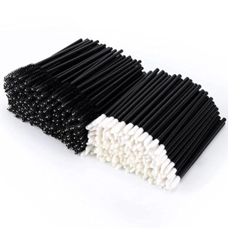 100pcs Mascara Wand Eyelash Brush Para Extensões E Batom Descartável Aplicador De Brilho Labial