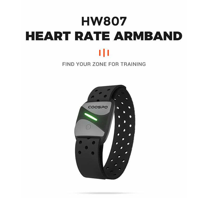 Coospo HW807 monitor De Freqüência Cardíaca De Braço Ciclismo ANT + Bluetooth IP67 Sensor À Prova D'água Compatível GARMIN Bryton Magene XOSS IGPsport Pulseira