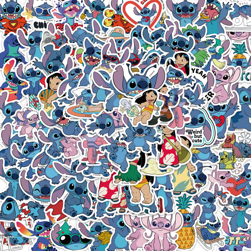 Autocolantes Para Garotas De 100/50pcs Anime Stitch Girl Stickers Skate À Prova D'água Mala De Guitarra Laptop Motocicleta Graffiti Kids Toy