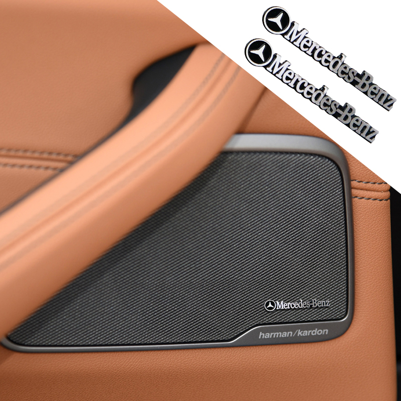 4pcs/10pcs Logotipo 3D Autocolante Prata Alumínio Para Mercedes Benz Classe W212 W211 W210 W203 W204 W205 CLA GLK CLS A C E