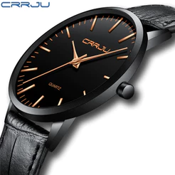 Relógio Masculino CRRJU Estilo Simples ultra-Fino De Moda Portátil À Prova D'água De Quartzo 2117XL
