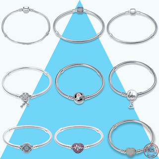 2023 Novo Estilo 925 Pulseira de Prata Original Pulseira de Prata Jóias Pulseira de Senhoras Pulseira de Senhoras Pulseira de Senhoras Pulseira de Prata requintada 925 Festa de Aniversário DIY Gift