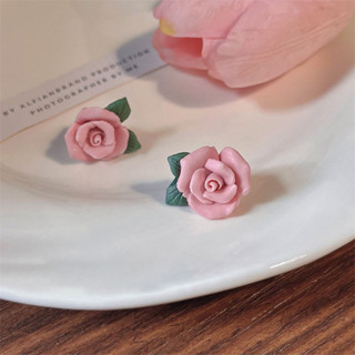 Brincos De Moda Flor De Rosa S925 Para Mulher Jóias