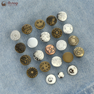 FLYTOP Botões De Fixação Snap Metal Jeans Costura Ajustáveis Perfect Fit