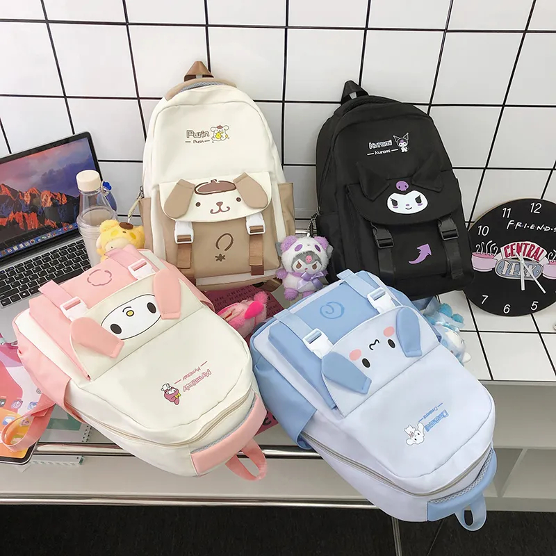 【Ship in 24 hours】Sanrio Backpack My Melody Kuromi Cinnamoroll Mochila Para Estudantes De Grande Capacidade Viagem Ao Ar em Oferta na Shopee