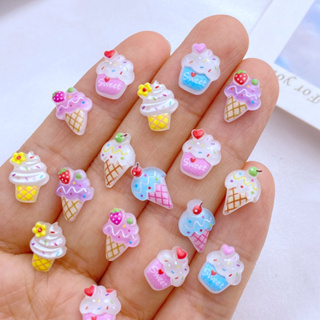 50 Peças Mini Manicure Sorvete Fofo de Manicure, Resina de Sorvete Decoração Artesanato Home Decorações Vestir Acessórios de Manicure em Oferta na Shopee