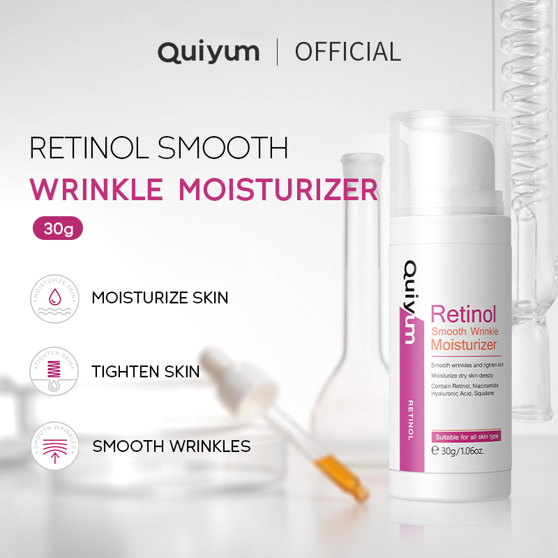 QUIYUM Retinol Hidratante Suave Rugas Suaves Apertar A Pele Hidratação Profunda 30g