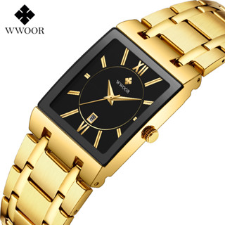 WWOOR Relógio Masculino De Luxo 100 % Original De Quartzo À Prova D