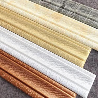 2,3mx5cm Linha De Rodapé Autocolante 3d diy Adesivo De Parede À Prova D'água Cintura Do Corredor Da Sala De Estar Faixa em Oferta na Shopee