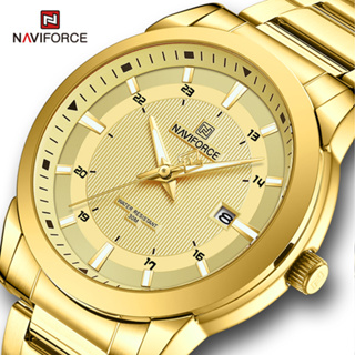 Relógio De Pulso Masculino De Luxo À Prova D'água NAVIFORCE 8029 Quartzo Casual De Aço Inoxidável em Oferta na Shopee
