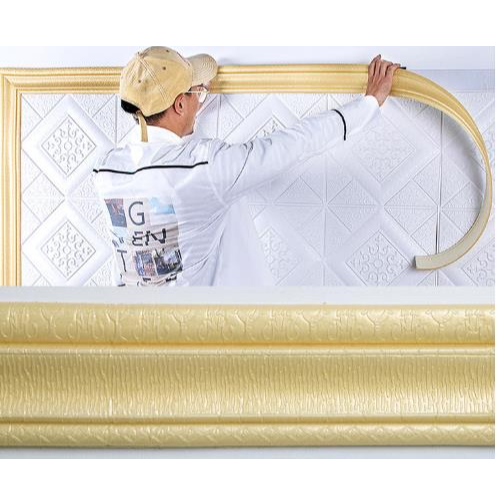 2,3mx5cm Linha De Rodapé PVC Adesivo De Parede Papel Autocolante Cintura Fundo Canto 3d Faixa Decorativa em Oferta na Shopee