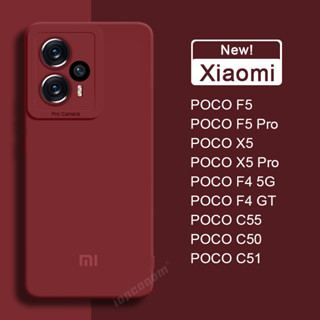 Capa Oficial De Proteção Da Câmera Xiaomi POCO F5 F4 GT X5 Pro 5G C55 C50 C51 Silicone Líquido