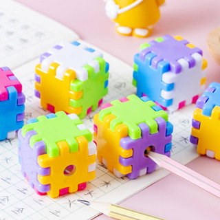 Afiador de lápis para estudantes Afiador de lápis simples e criativo Rubik