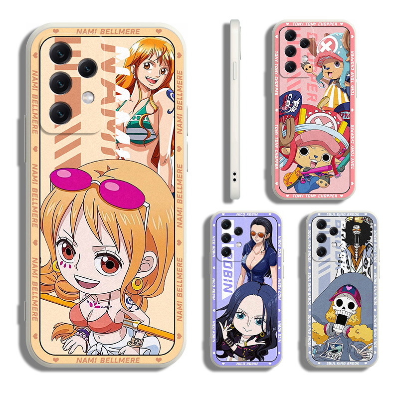 Capa De Celular Estampa Para Samsung A73 A53 A33 A23 A13 A04S A72 A52 A52S A42 M42 A32 A22 A12 M12 M22 M32 onepiece nami robin Desenho