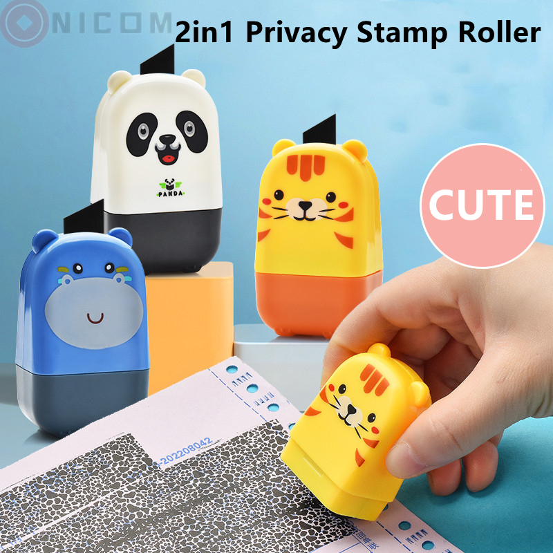 Carimbo Com Abridor De Caixa De Ferramentas De Corte/De Precisão/Proteção De Identidade Recarregável Para Privacidade/Tampa De Tinta Rápida