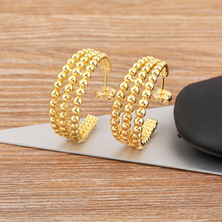 Tendência Brincos Geométricos Estilo Punk Para Meninas Jóias De Luxo Com Banho De Ouro Noivado