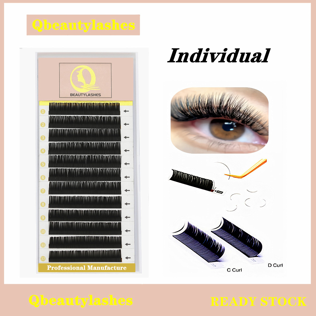 Qbeautylashes Individual Classic Mink Lashes 0.07 eyelash Extensão volume Russo Para Cílios Originais