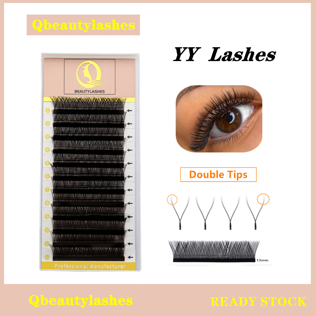 Qbeautylashes cilios y 0.05 0.07 fio y volume brasileiro extensão de cílios y